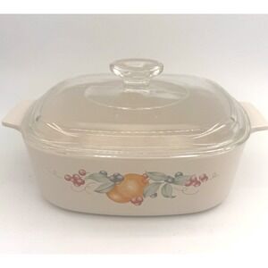 Vintage Corning Ware A-2-B Abundance 2L Casserole Dish w/Lid Pyrex A9C Baking
